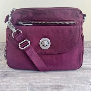 Baggallini Purple Burgundy Calais Crossbody Bag